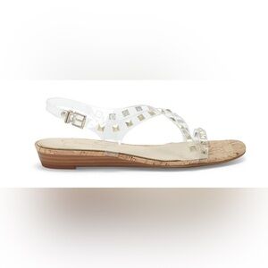 NWT Jessica Simpson Clear Studded Sandals